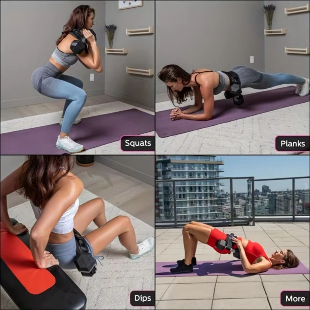 Hip Thrust Pad - Non Slip Dumbbell Weight Belt Adjustable