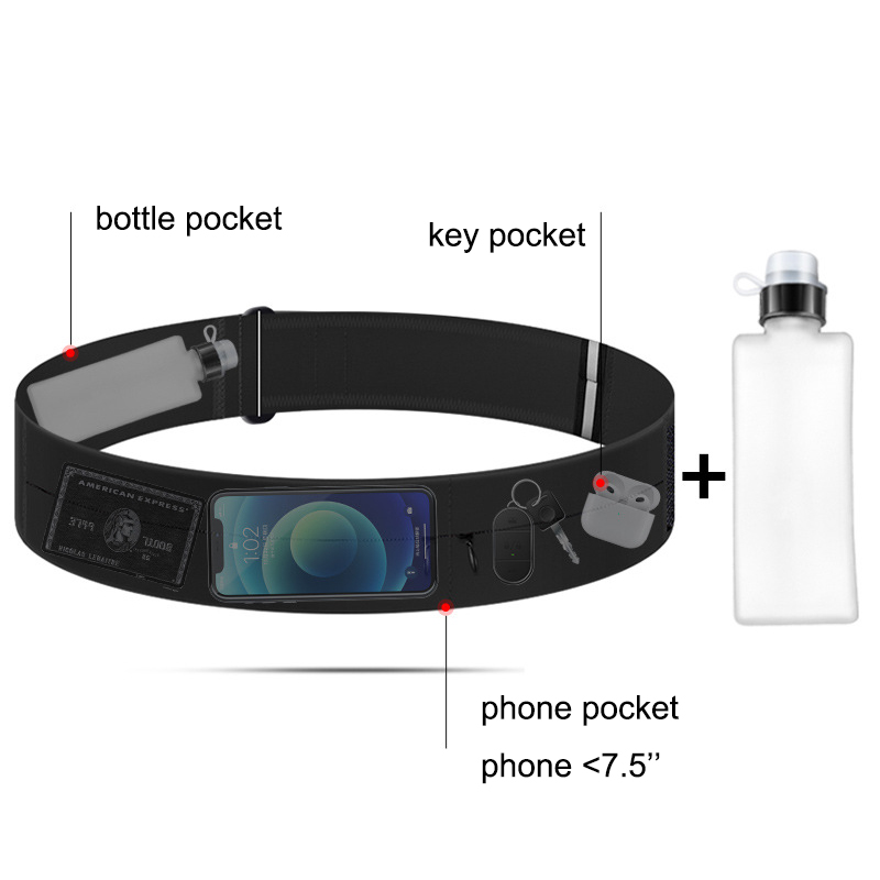 Running Belt Waist Bag with Wa - Weight Lifting Belt ulasan dan harga