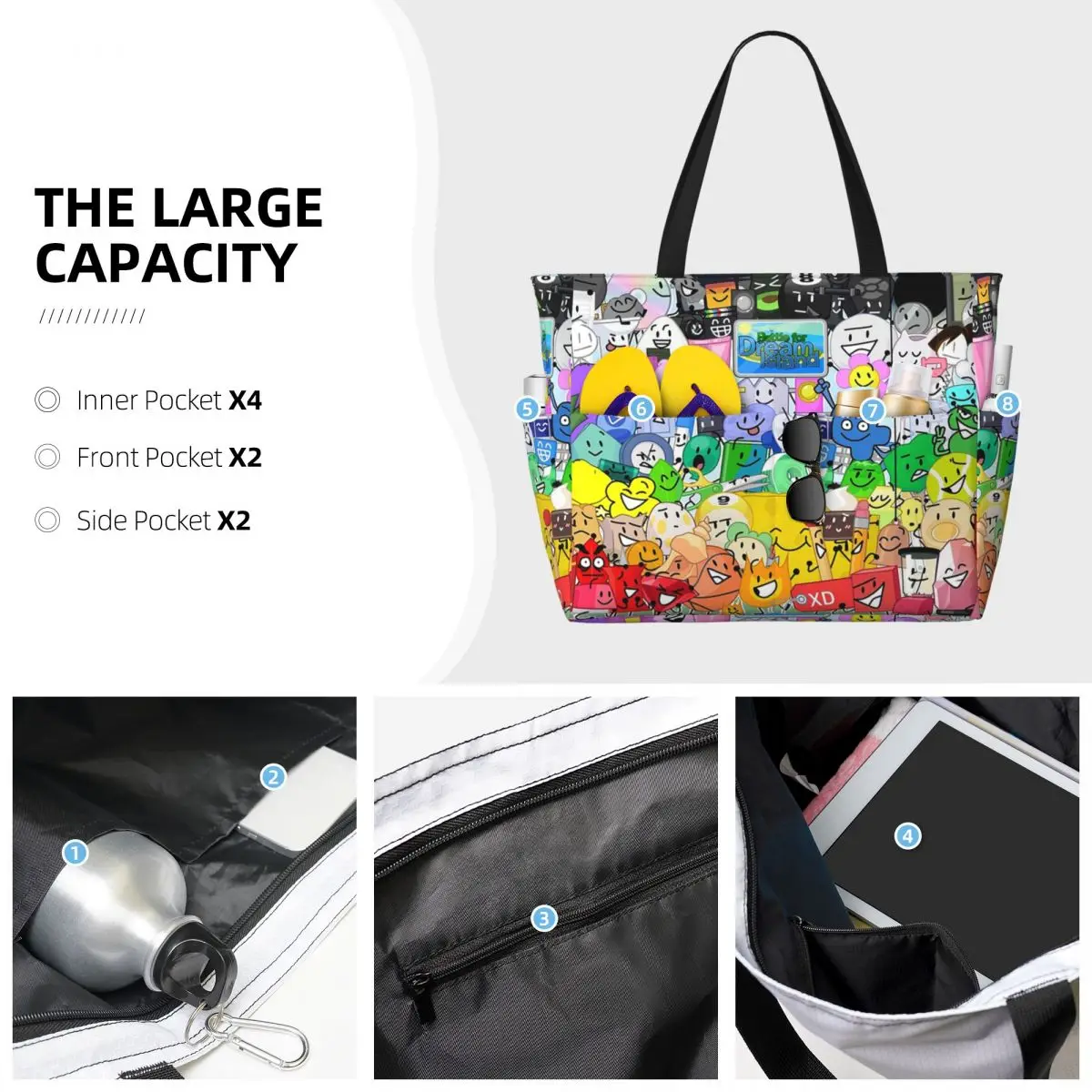 BFDI Group Picture Beach Tote  - Yoga Fitness Group ulasan dan harga