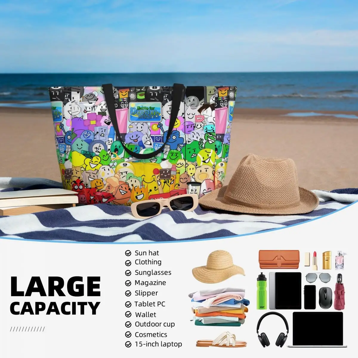 BFDI Group Picture Beach Tote  - Yoga Fitness Group ulasan dan harga