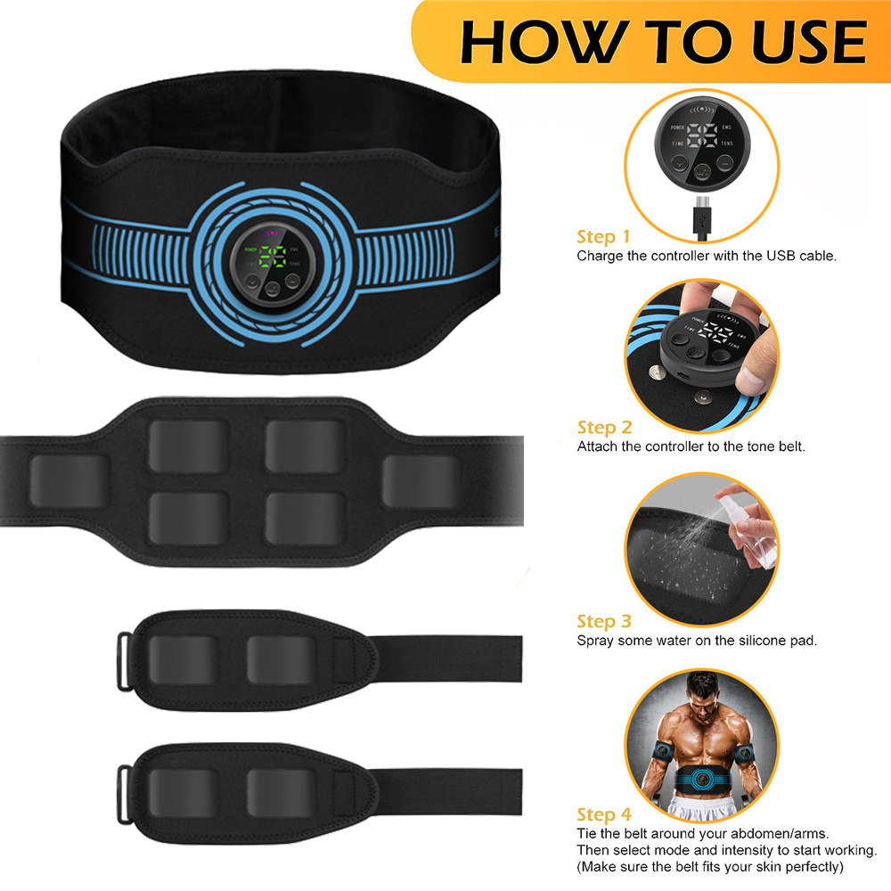 USB Rechargeable Abdominal Mus - Weight Lifting Belt ulasan dan harga