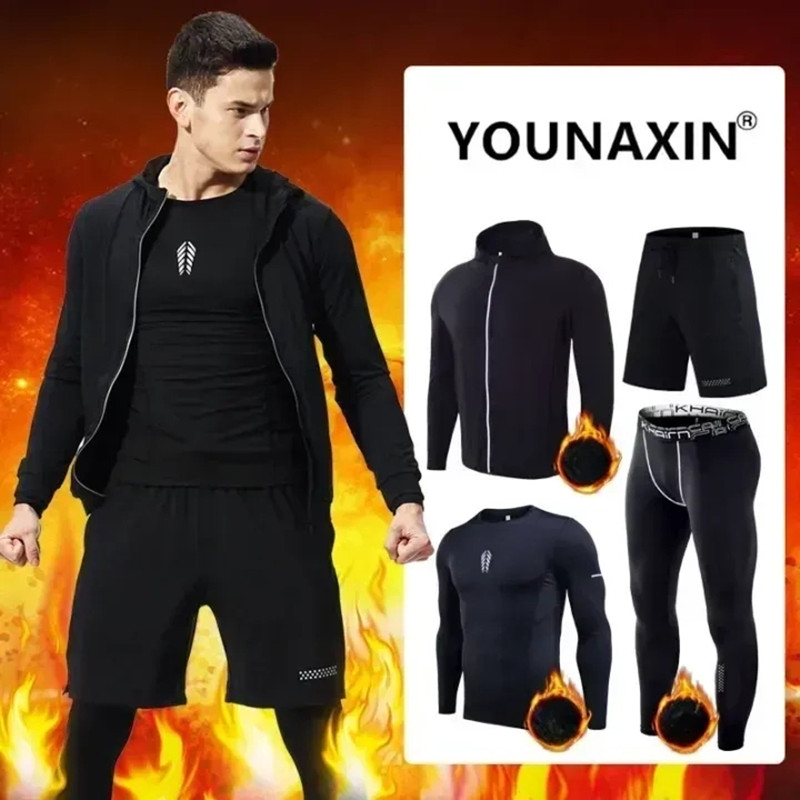 4-piece Men's Fitness Clothing - Yoga Fitness For Men ulasan dan harga