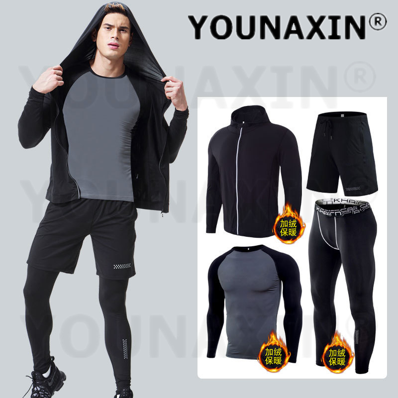 4-piece Men's Fitness Clothing - Yoga Fitness For Men ulasan dan harga