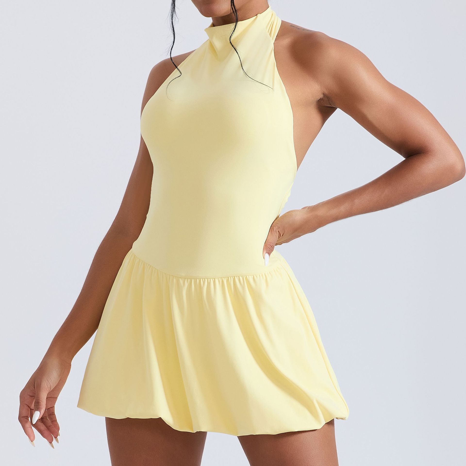 Ningyu High Neck Golf Tennis D - Yoga Fitness Group ulasan dan harga