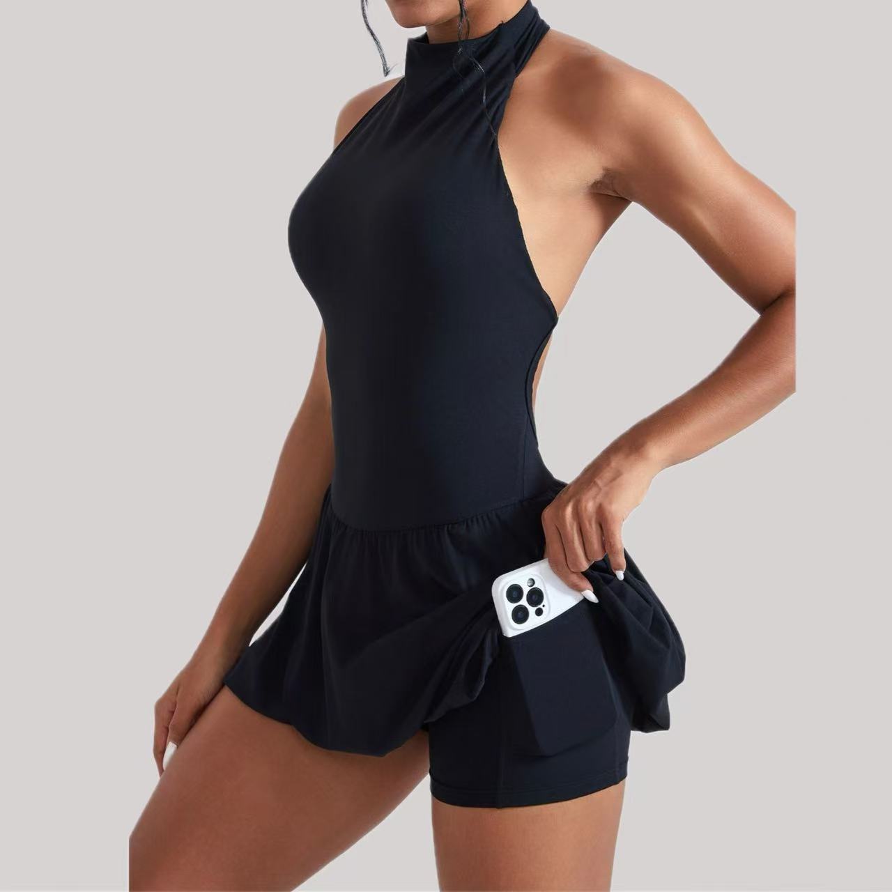 Ningyu High Neck Golf Tennis D - Yoga Fitness Group ulasan dan harga
