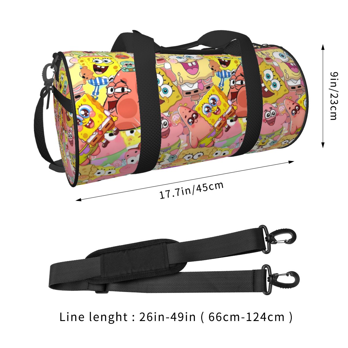 Travel Bag S-SpongeBobed Pink  - Yoga Fitness Group ulasan dan harga